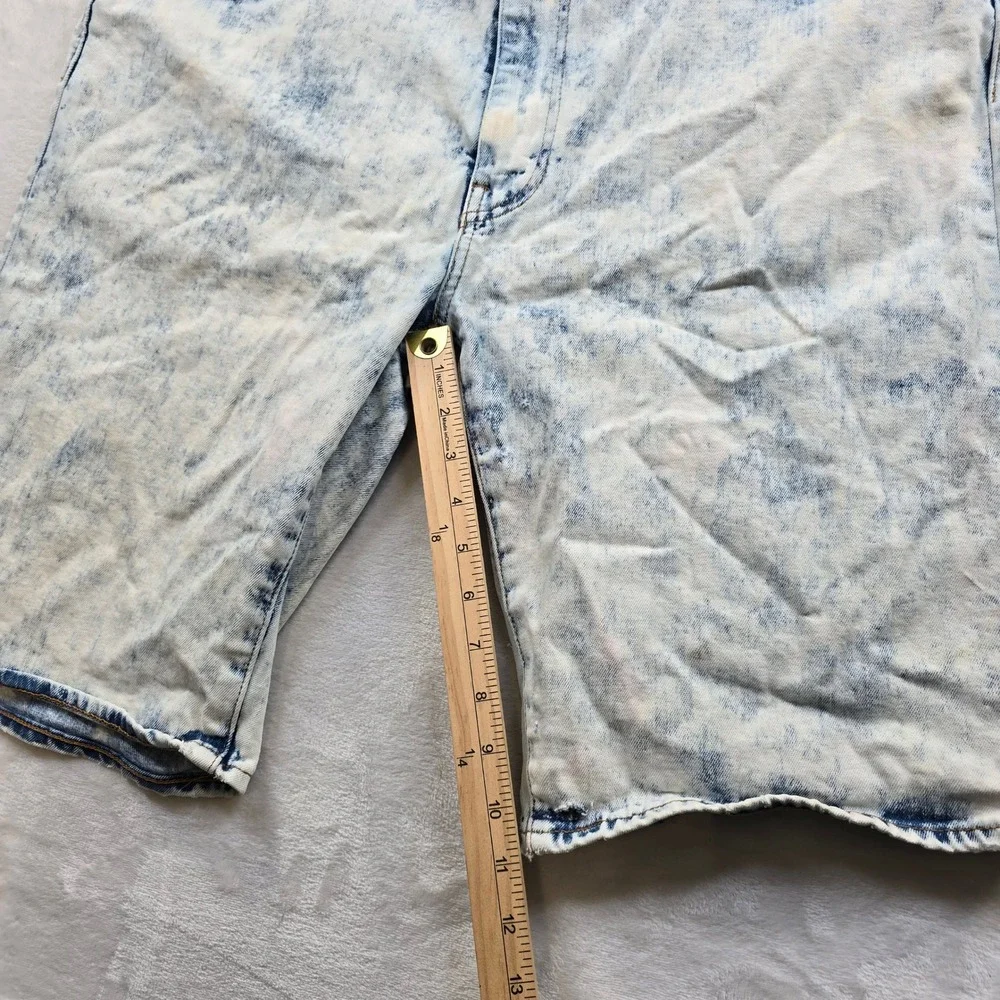 Levi's Shorts Mens 40 Blue Cotton‎ Blend Acid Wash Denim 502 Regular Taper 11